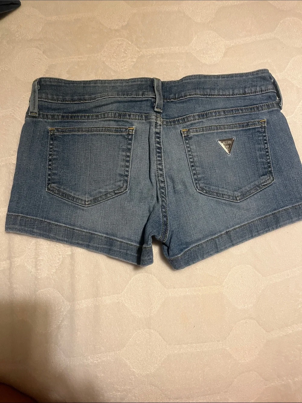 Guess Blue Denim Short Shorts